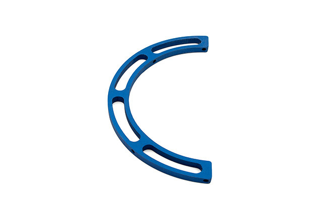 Anello in alluminio - Diametro - 115 mm, Spessore - 6 mm, Forma - 180° - Componente per fissatore esterno in titanio, chirurgia